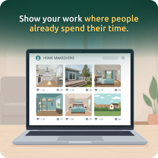 Digital marketing for home remodeling businesses through social media content