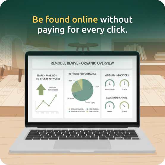 Organic traffic growth for remodeling businesses through long-term SEO