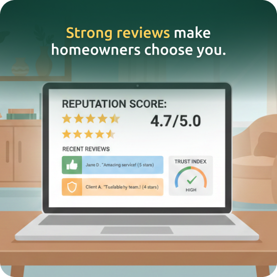 Remodeling contractor Google reviews and reputation monitoring