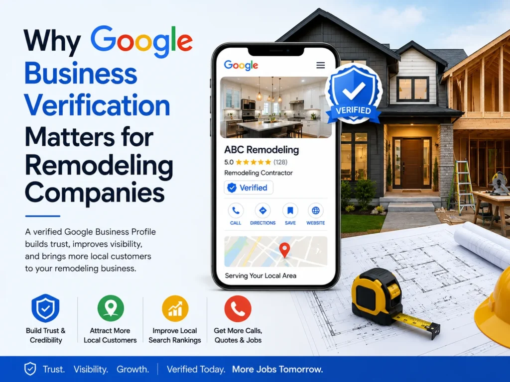 Why Google Business Verification Matters for Remodeling Companies